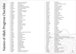 Names of Allah Memorisation Tracker